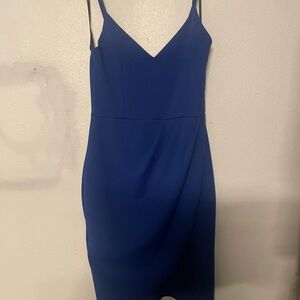 Lulu's Deep Blue Midi Dress